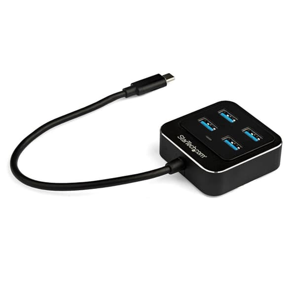 StarTech USB-C Hub 4 Port - USB Type-C - USB 3.1 Gen 2 Hub (10Gbit/s) - Busdrevet - USB Type-C Splitter - Thunderbolt 3 USB Hub - Hub - 4 x SuperSpeed
