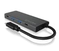 Miniatyrbild 1 av 5: ICY BOX 60709 USB Hub 3.1 Gen 2 med 4 USB-portar, USB 3.1 Gen2 10 Gbit/s, USB-C-anslutning, aluminium, integrerad kabel, antracit