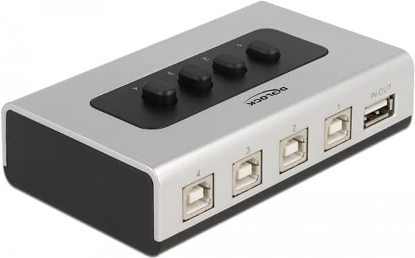 Delock - USB-omkopplare för att dela kringutrustning - 4 x USB2.0 - Desktop (87763)