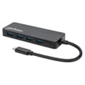 Miniatyrbild 1 av 5: MANHATTAN 4-portars USB 3.2 Gen 1 Hub USB-C hane till 4 x USB-A hona, 5 Gbps dataöverföringshastigheter, USB-driven, svart (164924)