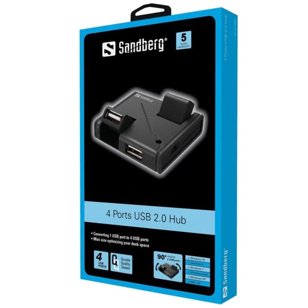 Sandberg USB Hub 4 Portar - Hub - 4 x USB 2.0 - Desktop