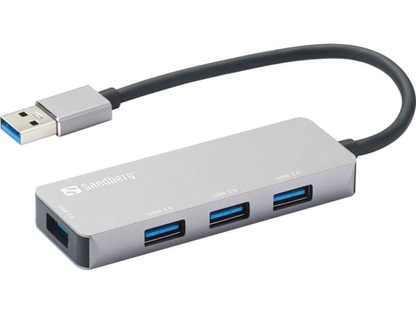 Sandberg - Hub - 1x SuperSpeed USB3.0 + 3x USB2.0 - Desktop (333-67)