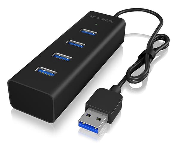 RaidSonic ICY BOX IB-HUB1409-U3 - Hub - 4x SuperSpeed USB 3.0 - Desktop