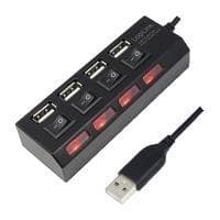 LogiLink 4 Port USB 2.0 Hub inkl strömförsörjning Svart (UA0128) (UA0128)
