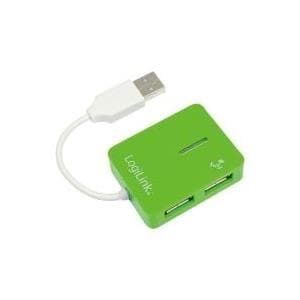 LogiLink USB 2.0 4-portshubb - Grön - Windows 98SE/ME/200/XP/Vista/2003/7 (UA0138)