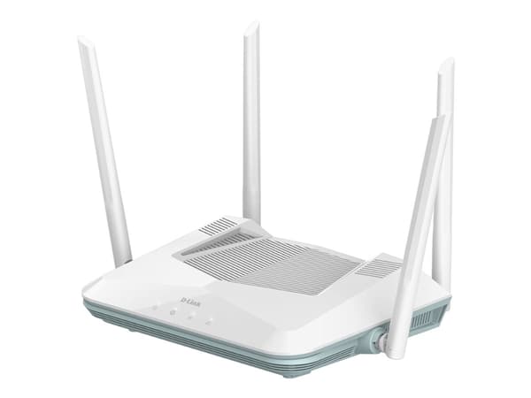 D-Link EAGLE PRO AI R32 - Trådløs ruter 4-portssvitsj - 1GbE - Wi-Fi 6 - Dobbeltbånd Hvit