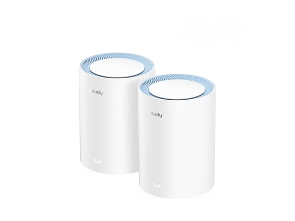 Cudy M1200 2-PACK, Vit, Intern, Mesh-system, Rundstrålande, Dual-band (2,4 GHz / 5 GHz), Wi-Fi 5 (802.11ac)