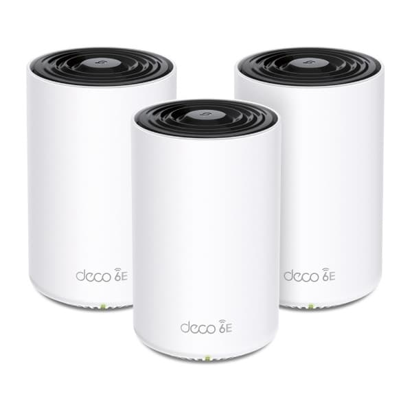 TP-LINK Deco XE75 WiFi 6E mesh-system, 3-pakke Hvid
