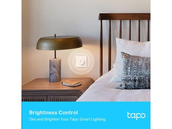 TP-Link Tapo S200D, Smart dimmer, Extern, Knappar, Rotations-, Vit, 886 - 922 MHz, Batteri