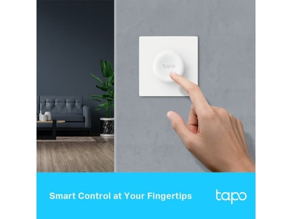 TP-Link Tapo S200D, Smart dimmer, Extern, Knappar, Rotations-, Vit, 886 - 922 MHz, Batteri