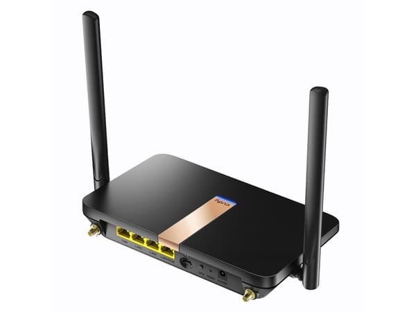 Cudy LT500D, Wi-Fi 5 (802.11ac), Dobbelbånd (2.4 GHz / 5 GHz), Ethernet/bredbåndsforbindelse, 4G, Sort, Frittstående router