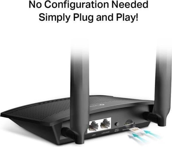 TP-LINK TL-MR100 LTE trådløs router Enkeltbånd (2,4 GHz) Sort