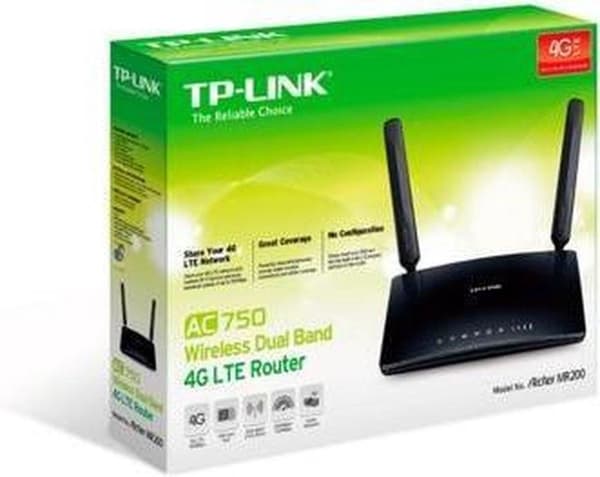 TP-Link Archer MR200 trådløs router Fast Ethernet Dual-band (2,4 GHz / 5 GHz) 4G Sort