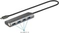 Pikkukuva 1 / 4: Renkforce 4 porttia USB 3.2 Gen 1 hub Alumiinikotelolla Hopea