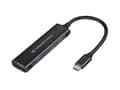 Miniatyrbild 1 av 8: Conceptronic HUBBIES 4-portars USB 3.0-hubb - USB-C-kontakt - USB 3.2 Gen 1 (3.1 Gen 1) Typ-C - 5000 Mbit/s - svart - aluminium - 0,15 m - USB (HUBBIE