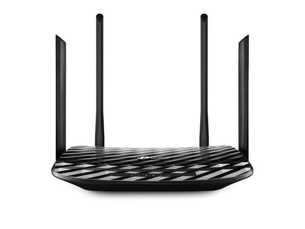 TP-Link AC1300, Wi-Fi 5 (802.11ac), Dobbelbånd (2.4 GHz / 5 GHz), Ethernet/bredbåndsforbindelse, Sort, Frittstående router Sort