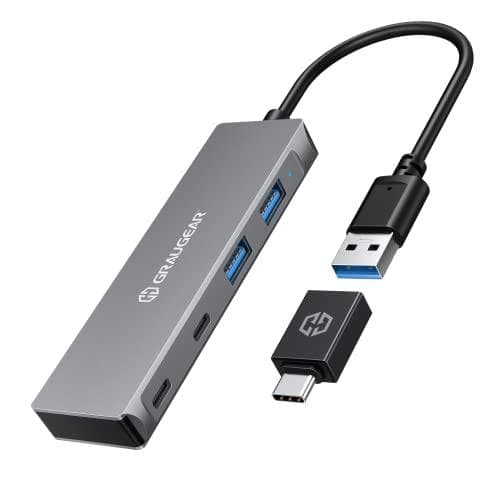 Graugear USB HUB 4x USB 3.0, 2x Type-C og 2x Type-A detailhandel (G-HUB2A2C-AC)