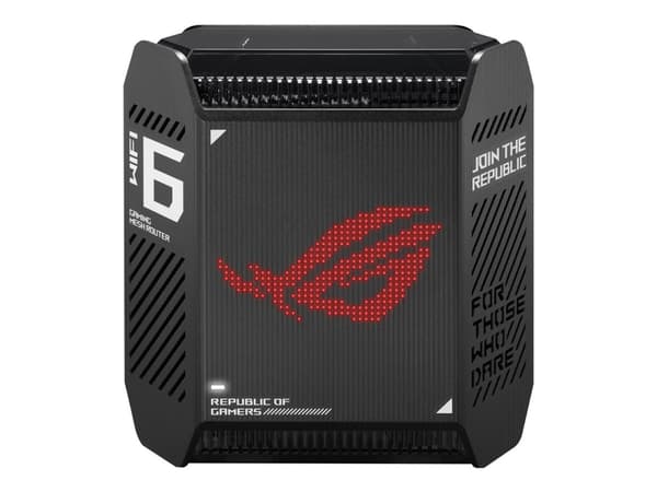 ASUS ROG Rapture GT6 - Wifi-system - (router) - upp till 270 kvadratmeter - mesh 1GbE, 2.5GbE - Wi-Fi 6 - Dubbelband
