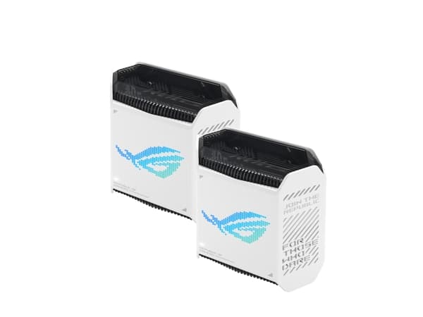 ASUS ROG Rapture GT6 - Wi-Fi-system - (2 rutere) - inntil 5800 kvadratfot - maske 1GbE, 2.5GbE - Wi-Fi 6 - Trippelbånd