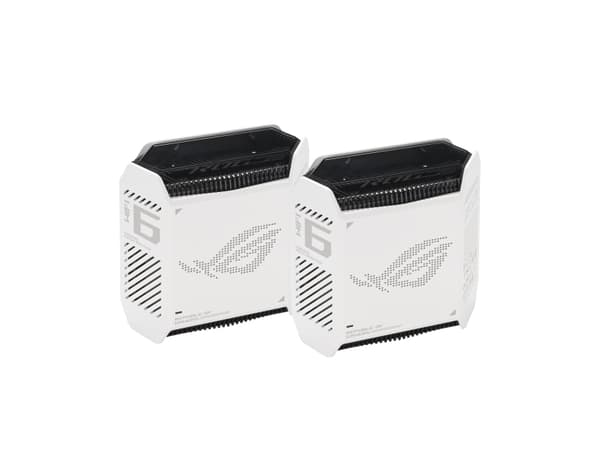 ASUS ROG Rapture GT6 - Wi-Fi-system - (2 rutere) - inntil 5800 kvadratfot - maske 1GbE, 2.5GbE - Wi-Fi 6 - Trippelbånd