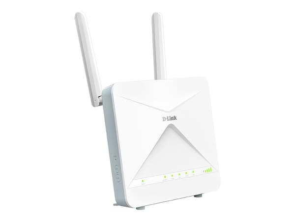 D-Link EAGLE PRO AI G415 - Trådløs ruter 3-portssvitsj - 1GbE - Wi-Fi 6 - Dobbeltbånd - 3G, 4G Blå, Hvit
