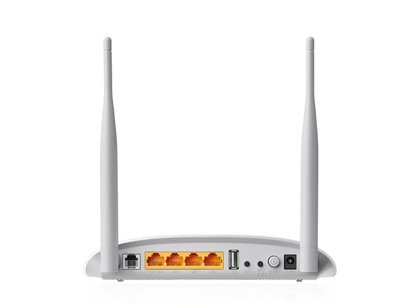 TP-LINK TD-W9970 300 Mbps trådløs N ADSL2-modemruter, USB, hvit