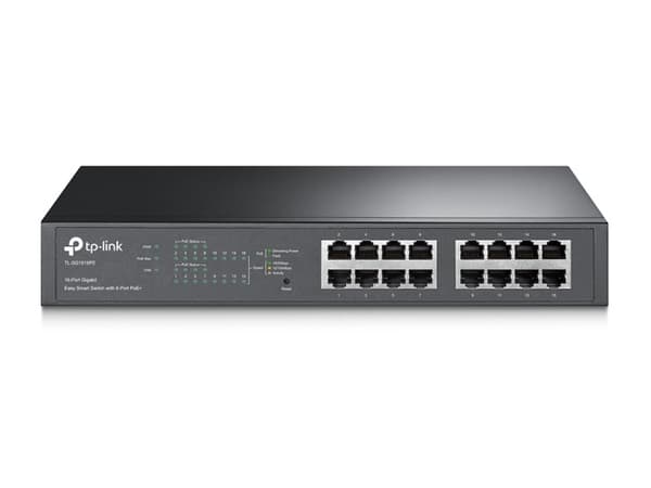 TP-LINK TL-SG1016PE PoE-kytkin, 16 porttia, 8 portissa PoE+ musta