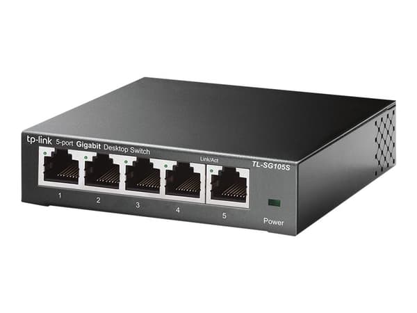 TP-LINK TL-SG105S Ohanterad L2 Gigabit Ethernet (10/100/1000) Svart