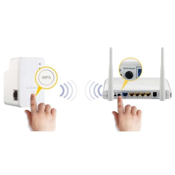 Edimax N300 Mini Wi-Fi Extender/Adgangspunkt/Wi-Fi Bridge Hvid