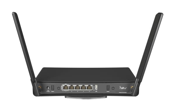 Mikrotik hAP ax³, Wi-Fi 6 (802.11ax), Kaksitaajuus (2,4 GHz/5 GHz), Ethernet LAN, Musta, Pöytäreititin
