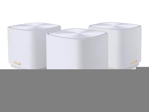 ASUS ZenWiFi XD4 Plus - Wifi-system - (3 routers) - upp till 4800 kvadratfot 1GbE - Wi-Fi 6 - Dubbelband
