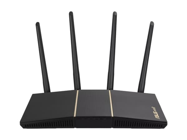 ASUS RT-AX57 - Trådløs ruter 4-portssvitsj - 1GbE - Wi-Fi 6 - Dobbeltbånd