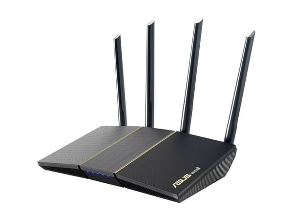ASUS RT-AX57 - Trådløs ruter 4-portssvitsj - 1GbE - Wi-Fi 6 - Dobbeltbånd