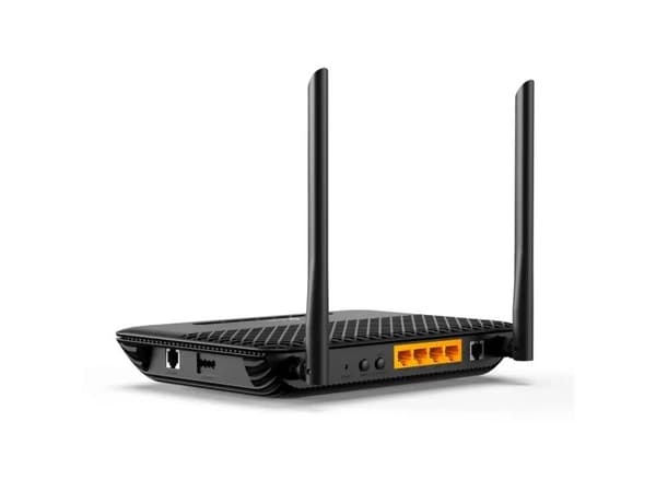 TP-Link TD-W9960v V1 - - trådløs ruter - - DSL-modem 4-portssvitsj - Wi-Fi - 2,4 GHz - VoIP-telefonadapter (DECT) Sort