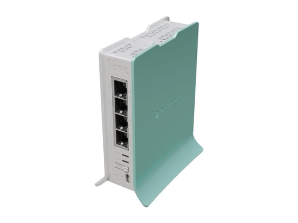 Mikrotik hAP, Wi-Fi 6 (802.11ax), Yksi kaista (2,4 GHz), Ethernet LAN, Vihreä, Valkoinen, Pöytäreititin