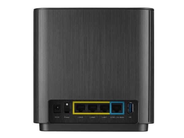 ASUS ZenWiFi AX (XT9) AX7800 2er Sett Schwarz, Sort, Intern, Mesh-system, Strøm, 264,77 m², Tri-band (2,4 GHz / 5 GHz / 5 GHz)