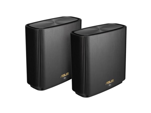 ASUS ZenWiFi AX (XT9) AX7800 2er Sett Schwarz, Sort, Intern, Mesh-system, Strøm, 264,77 m², Tri-band (2,4 GHz / 5 GHz / 5 GHz)