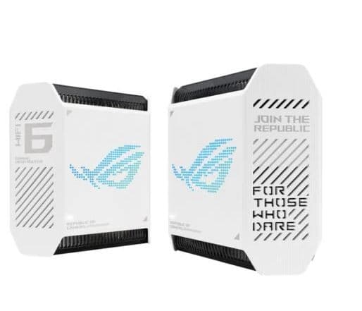ASUS ROG Rapture GT6 - Wifi-system - (2 routrar) - upp till 5800 kvadratfot - mesh 1GbE, 2.5GbE - Wi-Fi 6 - Trippelband