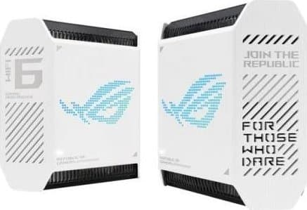 ASUS ROG Rapture GT6 - Wifi-system - (2 routrar) - upp till 5800 kvadratfot - mesh 1GbE, 2.5GbE - Wi-Fi 6 - Trippelband