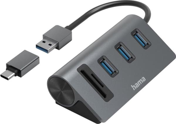Hama 00200140 - USB 3.2 Gen 1 (3.1 Gen 1) Typ-A - USB 3.2 Gen 1 (3.1 Gen 1) Typ-A - MicroSD (TransFlash) - MicroSDHC - MicroSDXC - SD - SDHC - SDXC -