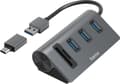 Miniatyrbild 1 av 3: Hama 00200140 - USB 3.2 Gen 1 (3.1 Gen 1) Typ-A - USB 3.2 Gen 1 (3.1 Gen 1) Typ-A - MicroSD (TransFlash) - MicroSDHC - MicroSDXC - SD - SDHC - SDXC -