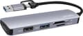 Miniatyrbild 1 av 8: 4smarts 469630 - USB 3.2 Gen 1 (3.1 Gen 1) Typ-A + Typ-C - USB 2.0 - USB 3.2 Gen 1 (3.1 Gen 1) Typ-A - MicroSD (TransFlash) - SD - 5000 Mbit/s - Grå -