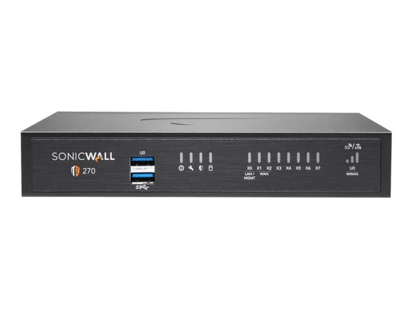 SonicWall TZ270 - High Availability - sikkerhetsapparat - 1GbE - skrivebord