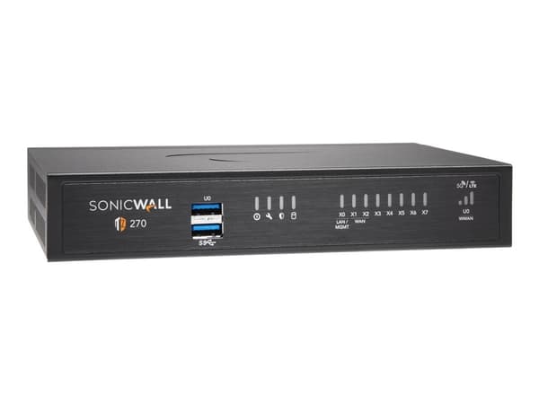SonicWall TZ270 - High Availability - sikkerhetsapparat - 1GbE - skrivebord