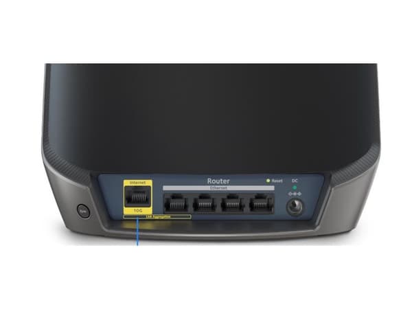NETGEAR Orbi RBK863SB - Wifi-system - (router, 2 förstärkare) - upp till 6750 kvadratfot - mesh 10GbE - Wi-Fi 6 - Trippelband