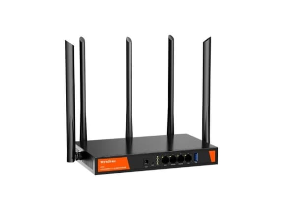Tenda W30E AX3000, Dobbelbånd (2.4 GHz / 5 GHz), Ethernet/bredbåndsforbindelse, Sort, Frittstående router