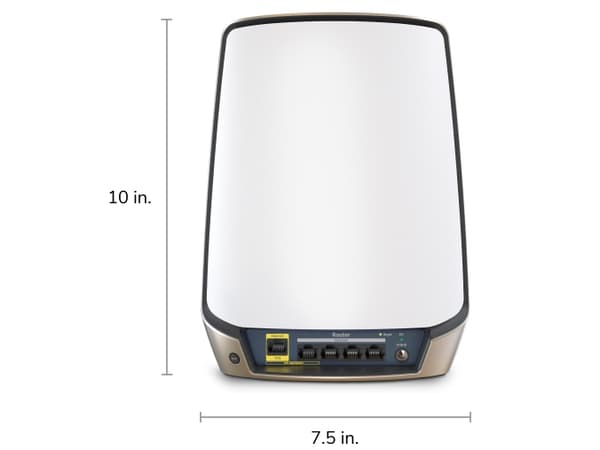 NETGEAR Orbi 860 AX6000 WiFi Router 10 Gig, Valkoinen, Sisäinen, Verkkoreititin, 180 m², Kolmikaista (2,4 GHz/5 GHz/5 GHz), Wi-Fi 6 (802.11ax)