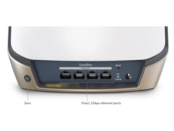 NETGEAR Orbi 860 AX6000 WiFi Satellite, Valkoinen, Sisäinen, Verkkosatelliitti, 180 m², Kolmikaista (2,4 GHz/5 GHz/5 GHz), Wi-Fi 6 (802.11ax)