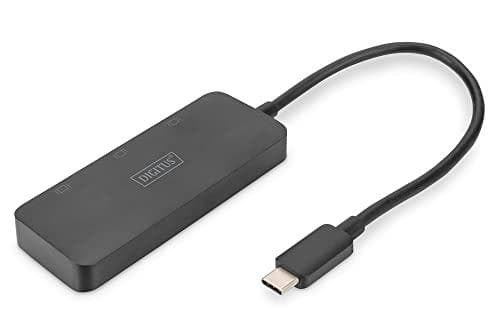 DIGITUS MST Hub - videofordeler - USB-C - 3 x DisplayPort - desktop