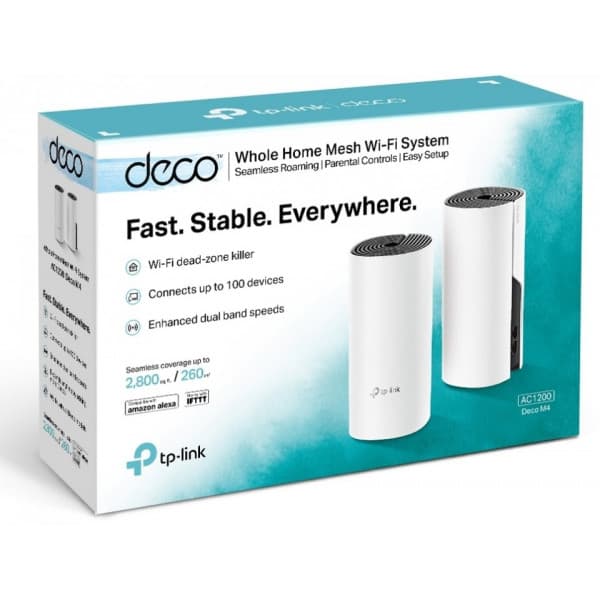 TP-LINK Deco M4 WiFi Mesh-system, 2-pakke